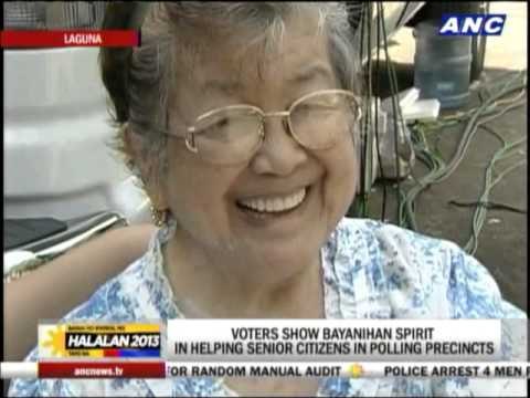 Senior citizens vote in Laguna