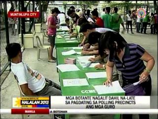 Voters irked by late arrival of teachers