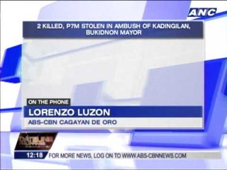 P7M stolen in ambush of Bukidnon mayor