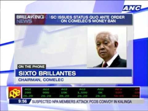 Brillantes: We will recognize SC order