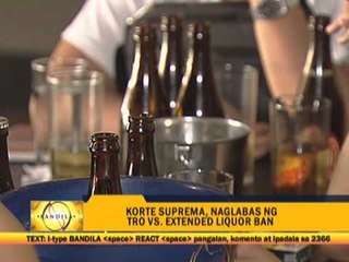 SC issues TRO vs extended liquor ban