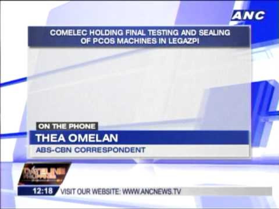 Comelec holds final PCOS testing in Legazpi