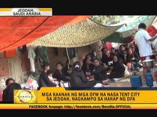 Video herunterladen: Saudi OFWs' kin hold camp outside DFA