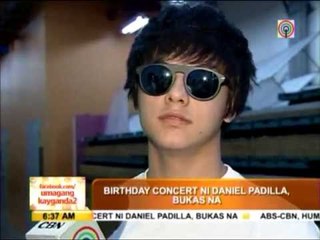 Daniel gets electric guitar bass from Kathryn