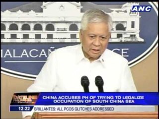 China accuses PH of legalizing occupation of islands