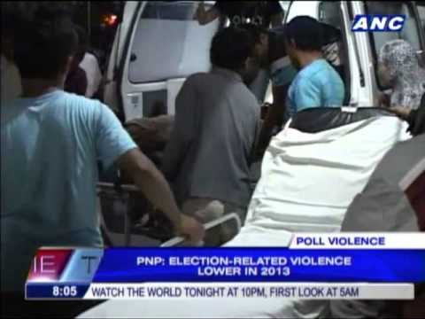 PNP: Election-related violence lower in 2013