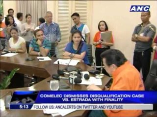 Comelec dismisses DQ case vs Erap with finality