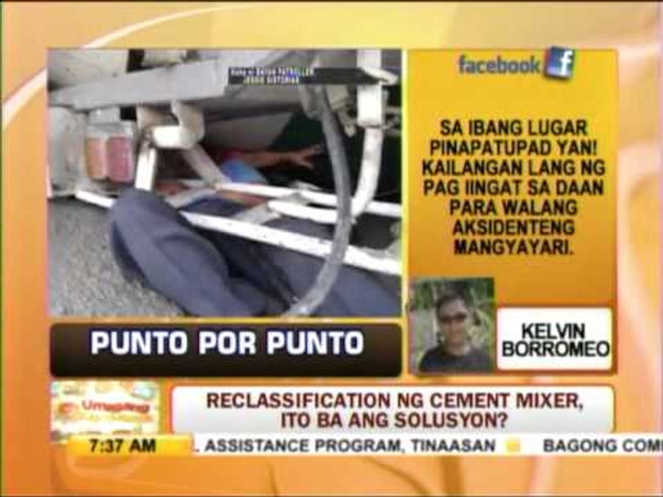 Punto por Punto: Pagbiyahe ng cement mixer, dapat bang lagyan ng oras?