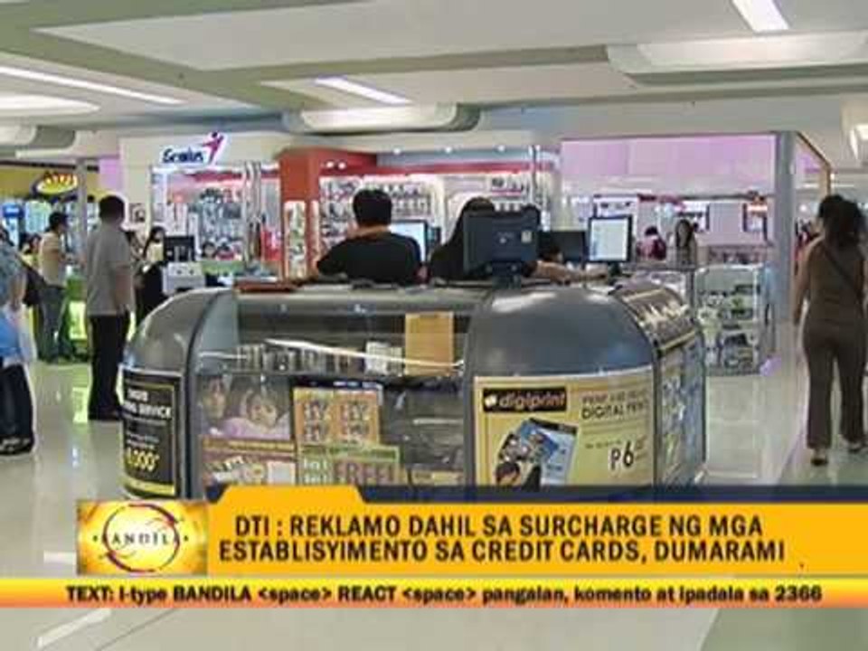 DTI warns vs credit card surcharge