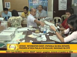 Comelec sends voters' information sheets