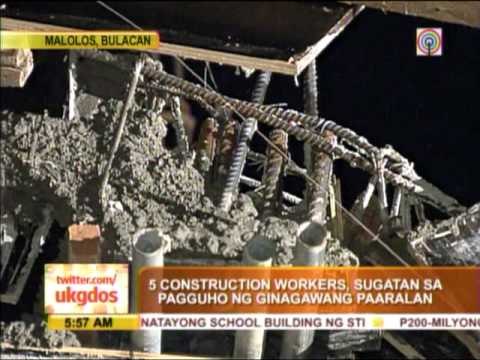 Unfinished building in Malolos collapses; 5 hurt
