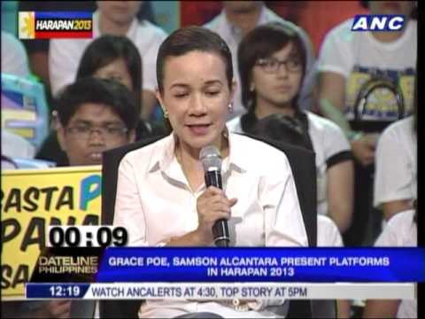 Grace Poe, Samson Alcantara present platforms in 'Harapan'