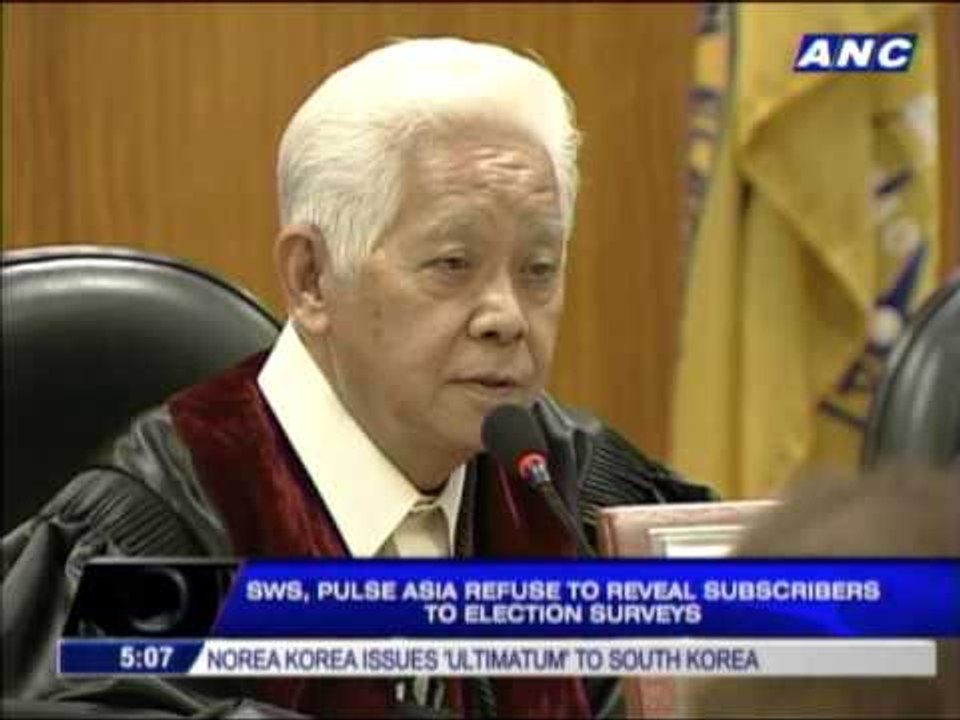 SWS, Pulse Asia won't name poll subscribers