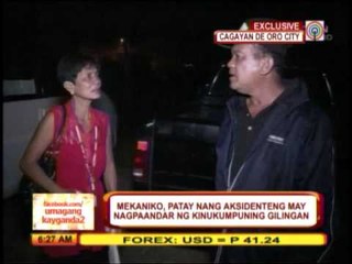 Mechanic in CDO dies in freak accident