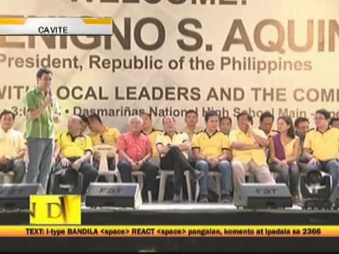 Aquino endorses Team PNoy bets in Cavite
