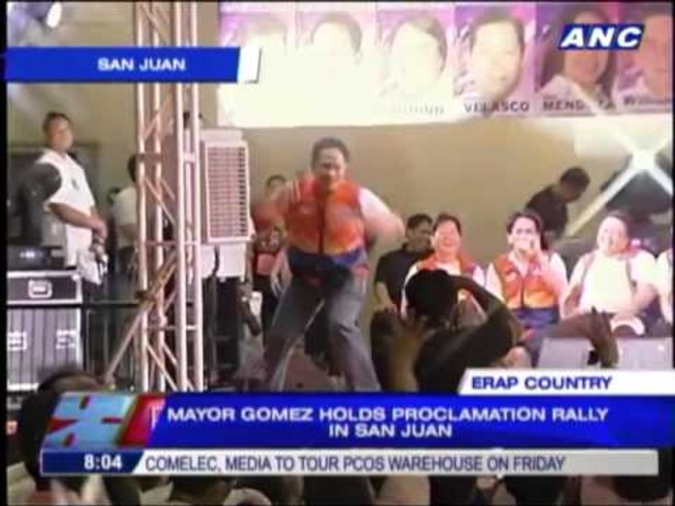 Erap in San Juan to campaign for Gomez
