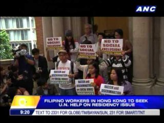 Filipinos in HK to seek UN help on residency issue