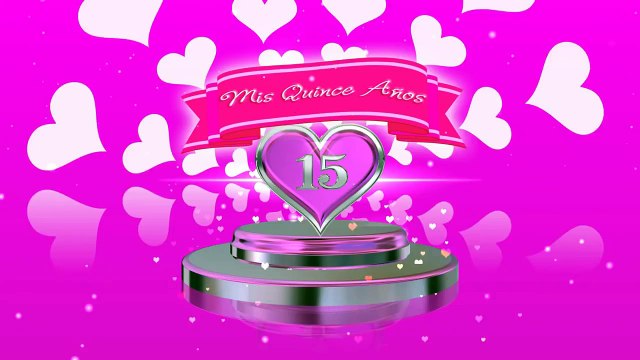 Fifteen Hearts Quinceañeras Pack 1 - Fondos de video para 15 años