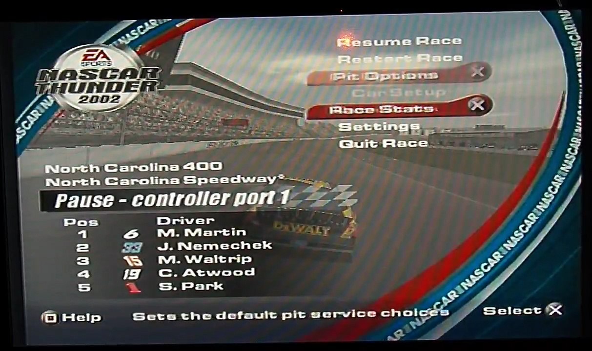 Nascar Thunder 2002 - "Crashing Video" (Playstation 2)