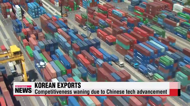 Export competitiveness waning due to China's advancement, unfavorable currency conditions