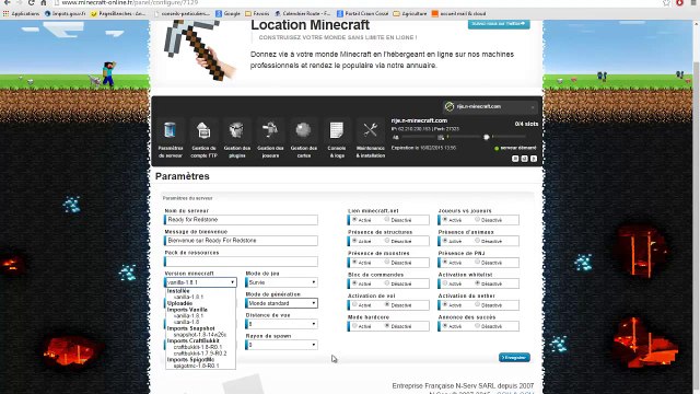 Hébergeur de serveur Minecraft gratuit