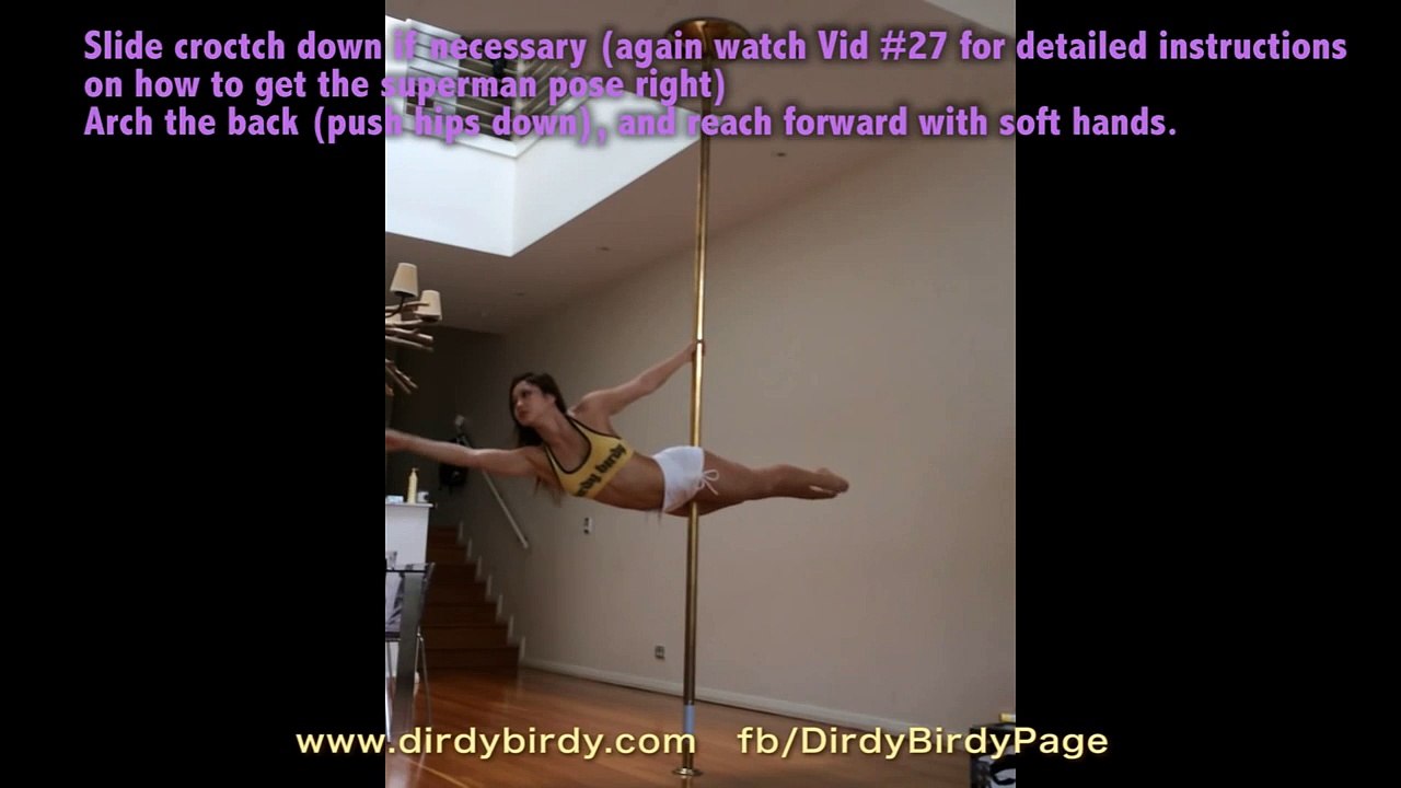 Vid #32: Superman Tutorial by Dirdy Birdy. Intermediate pole dance move