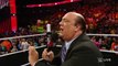 Roman Reigns interrupts Paul Heyman: Raw, March 16, 2015