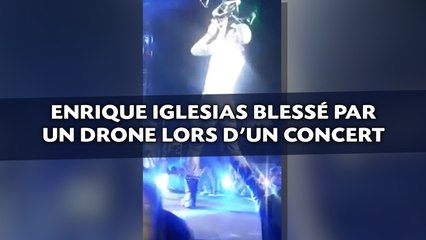 Download Video: Enrique Iglesias blessé par un drone lors d’un concert