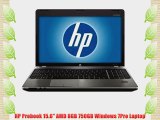 HP Probook 15.6 AMD 8GB 750GB Windows 7Pro Laptop
