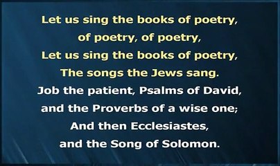 OT Books Song ("Let us sing the books of...")