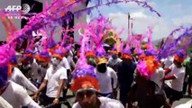 ユダを引きずる行事、ニカラグアの「聖週間」　Nicaraguans enacts Judas punishment for Easter