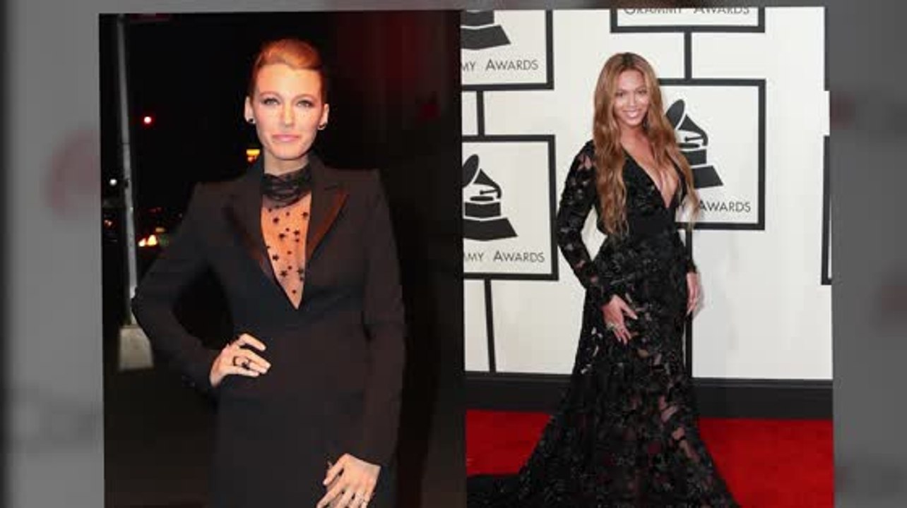 Beyoncé et Blake Lively en noir et transparent
