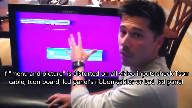 Common easy LCD TV fix: bad picture screen rainbow colors