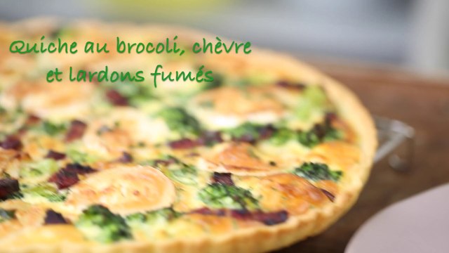 Recette quiche au brocoli, chèvre et lardons fumés
