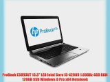 ProBook E3U93UT 13.3 LED Intel Core i5-4200U 1.60GHz 4GB RAM 128GB SSD Windows 8 Pro x64 Notebook