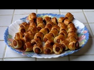 Enroladinhos de salsichas (receita fácil)