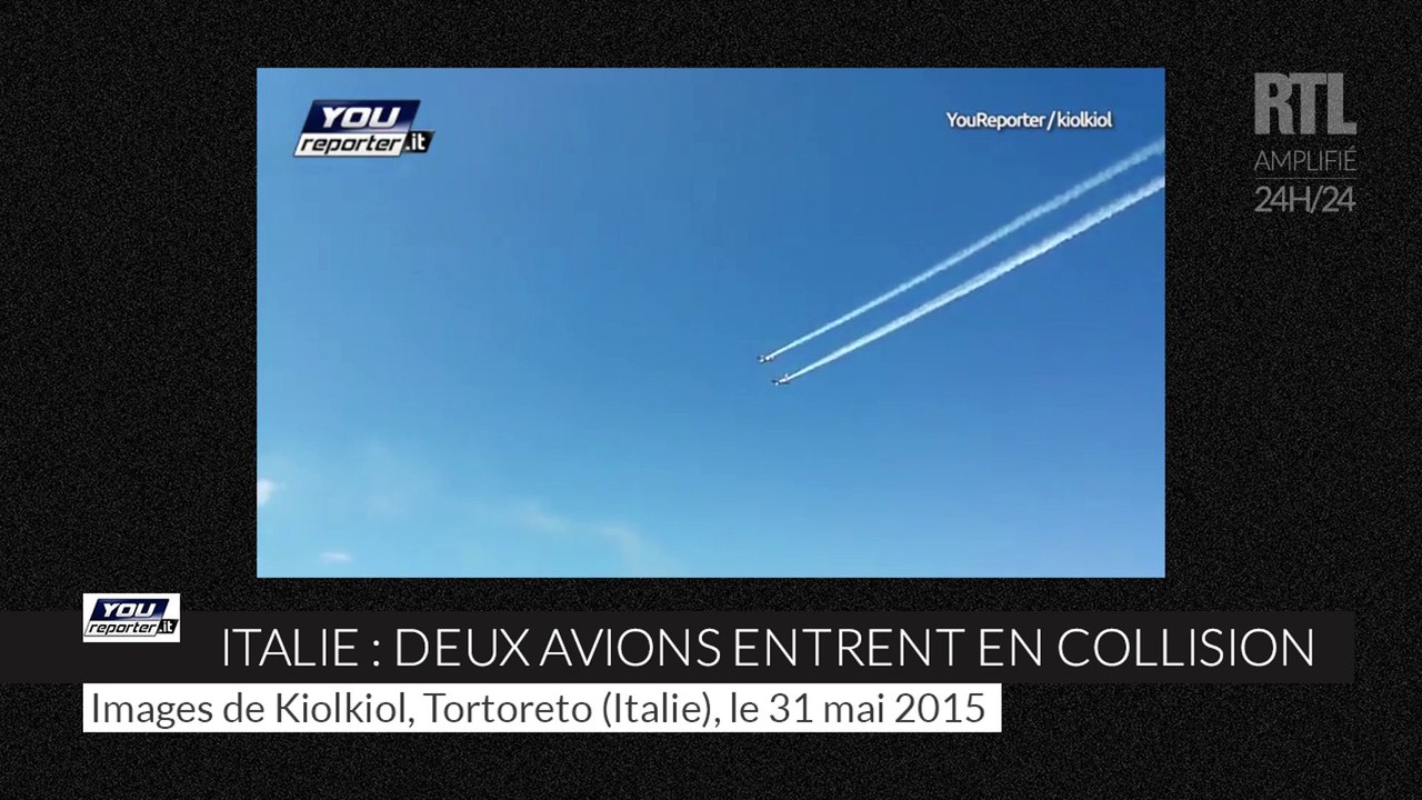 Italie deux avions se percutent lors d'un meeting aérien