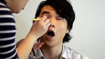 Asian Guy tries Women's Makeup first time   kPop look