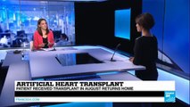 Artificial heart transplant: patient returns home five months after transplant
