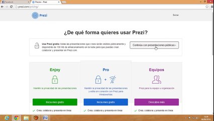 Como crear una cuenta gratis en prezi