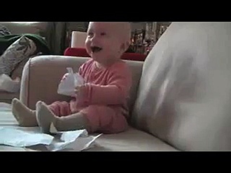 Baby laughing so hard -