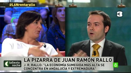 Bescansa no le deja hablar a Juan Ramón Rallo en La Sexta Noche