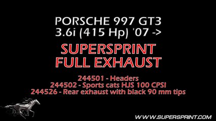 Porsche 997 GT3 3.6 Supersprint Exhaust - Acceleration sound!