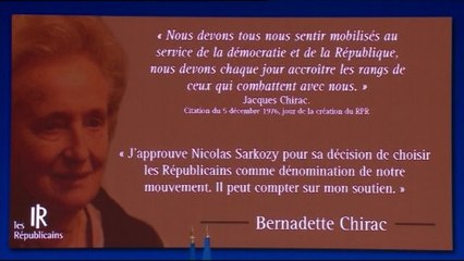 Congrès des Républicains : le message de soutien de Bernadette Chirac