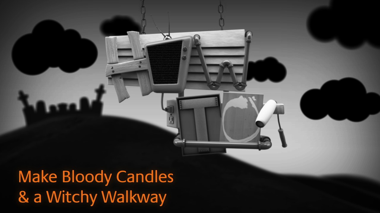 How to make bloody candles and a witchy walkway