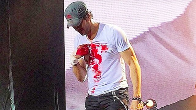 (WATCH) Enrique Iglesias SCARY Concert Injury, Cuts Fingers