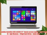 Toshiba Satellite E45t-b4300 14 Touch-screen Laptop - Intel Core I5 - 8gb Memory - 750gb Hard