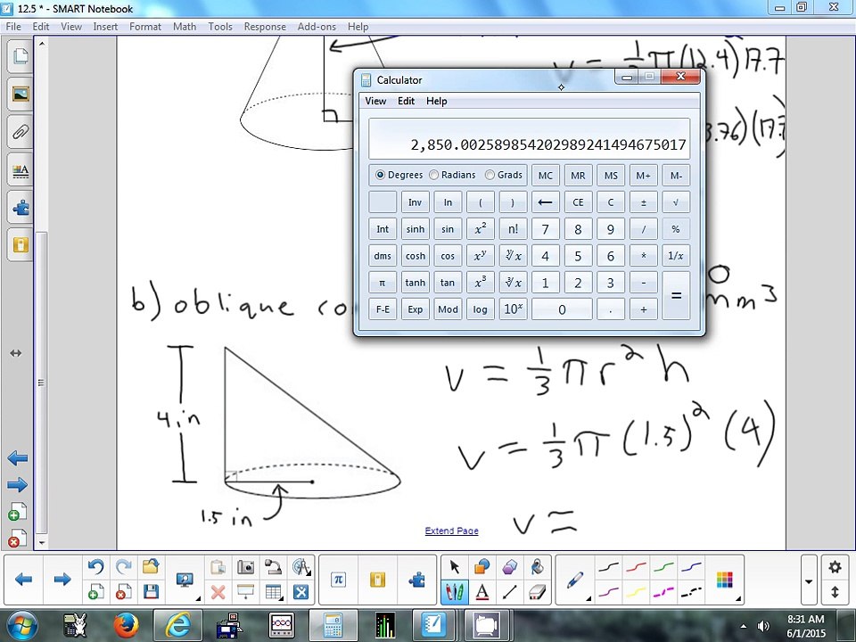 12.5 Volume of Pyramids & Cones 6-1-15