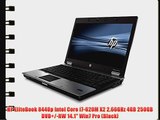 HP EliteBook 8440p Intel Core i7-620M X2 2.66GHz 4GB 250GB DVD /-RW 14.1 Win7 Pro (Black)