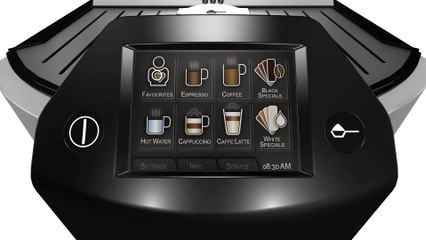 Animation 3D "Favoris" intégrée dans notre application 3Dswipe pour Krups Automatic Expresso